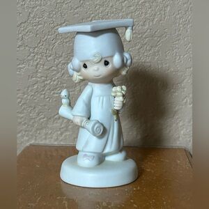 Precious Moments Graduation Figurine Ceramic Statue in White